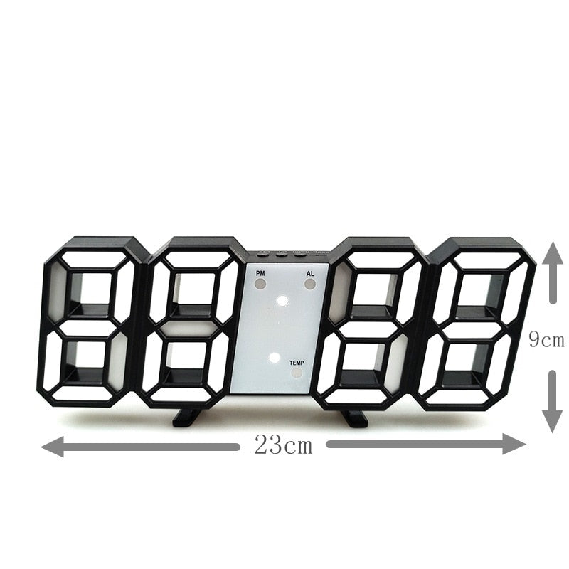 Relógio de Parede Digital Decorativo Preto - Bangle