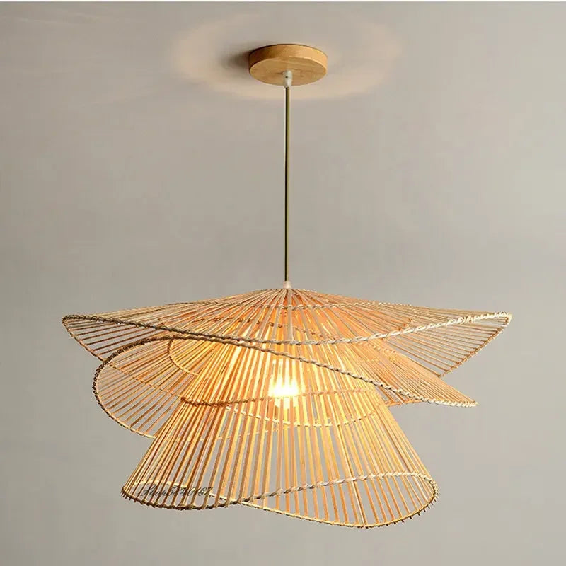 Plafonnier Décoratif en Rotin