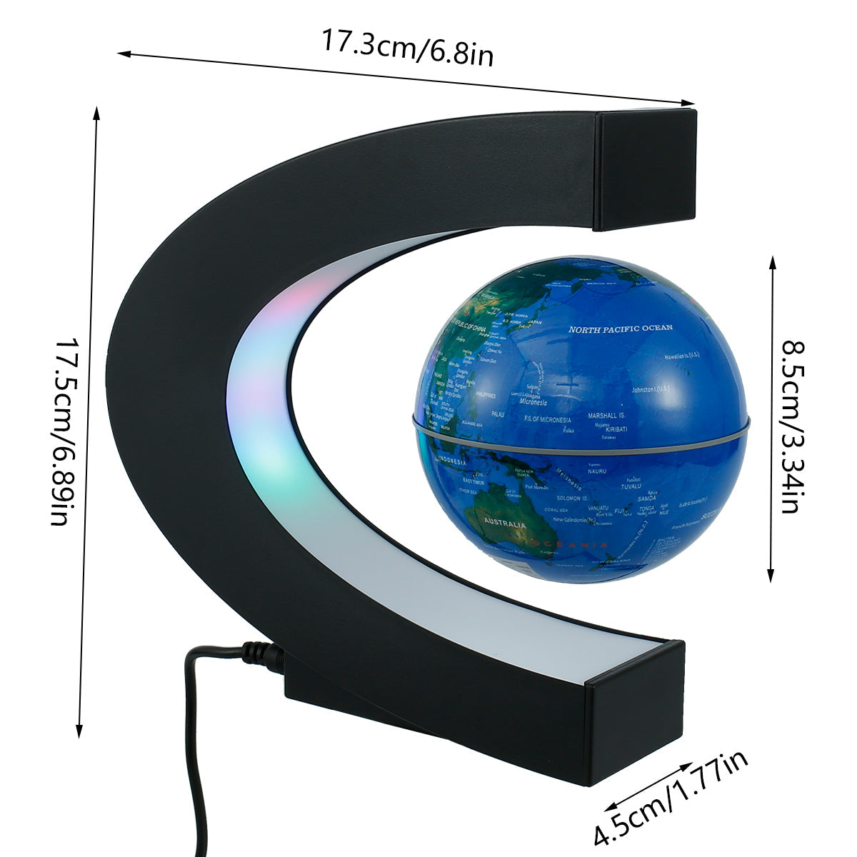 Luminária Globo Terrestre Magnético - Bangle