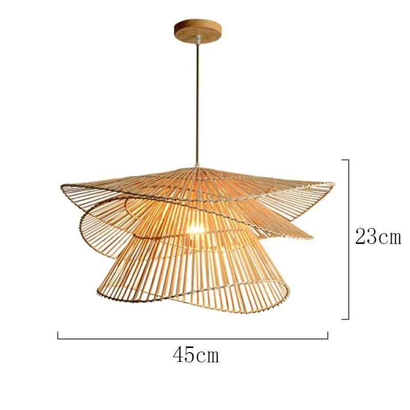 Plafonnier Décoratif en Rotin